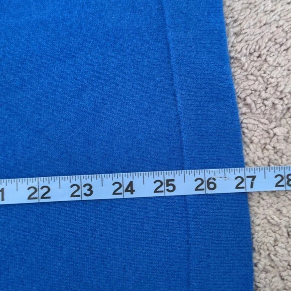 Pure Collection Cashmere Royal Blue Rollover Turtle neck with roll sleeve sz 20 - Picture 12 of 12